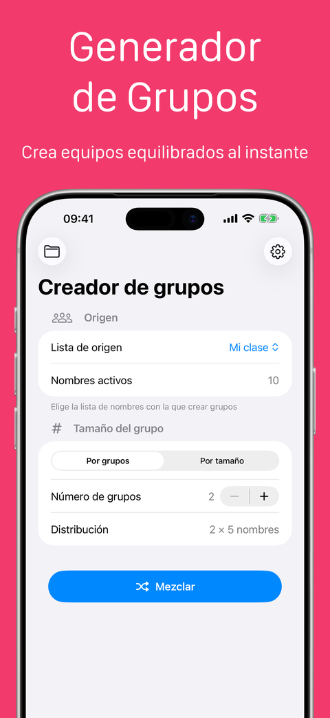 Creador de grupos